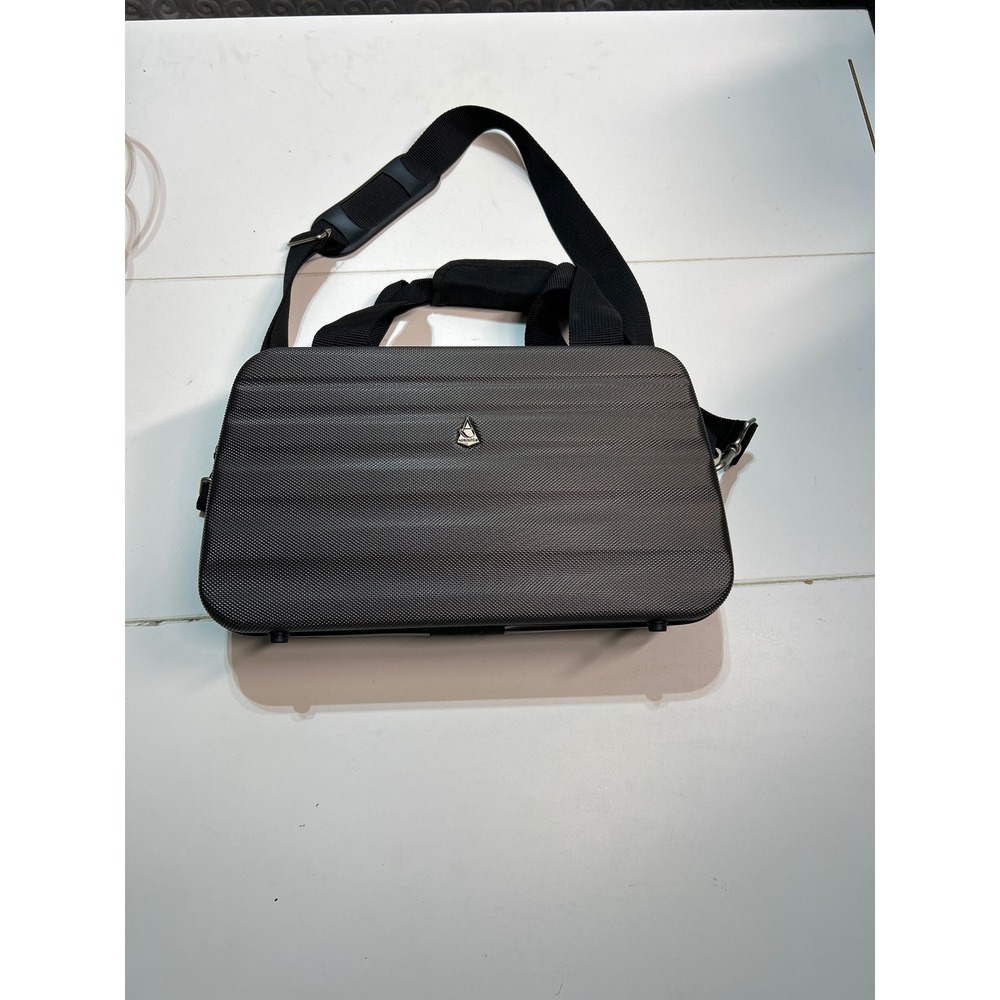 Aerolite Hard Luggage Bag Grey Hard Shell Carry On Holdall‎ Shoulder Strap